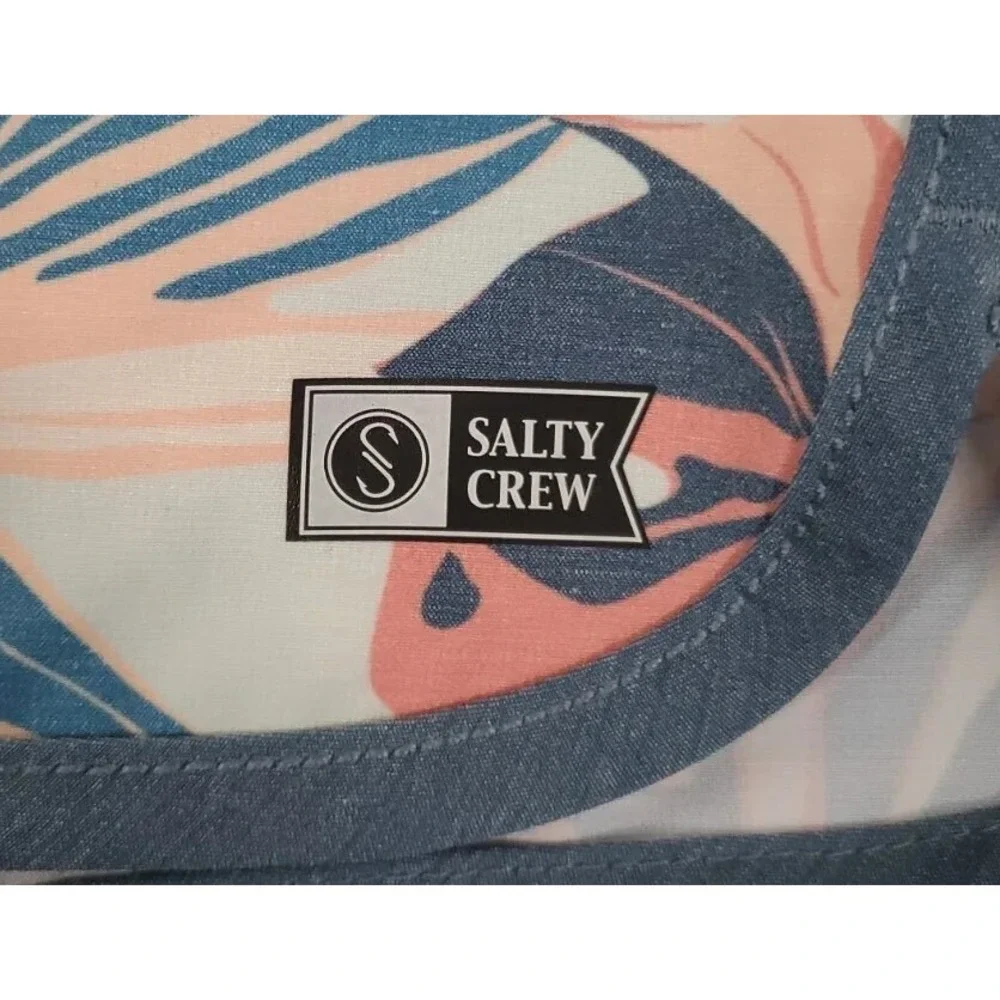 Salty Crew Men's Boardshorts Size 38 Swim Shorts Leaf Print Quick Dry NEW